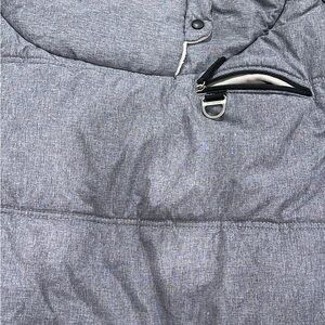 Skip Hop Gray Quilted Fabric stroller winter muff Button Detail
